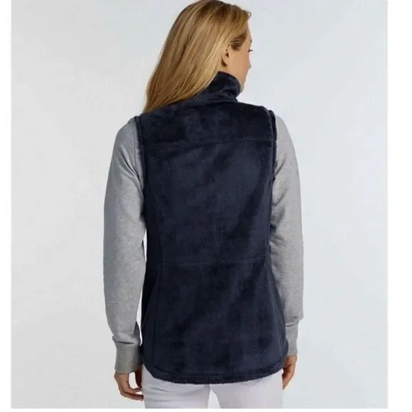 L.L. Bean Luxe Fleece Long Vest in Black NEW Size XS - Picture 2 of 9